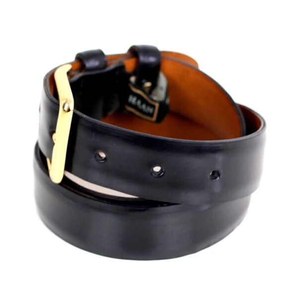 Cole Haan BLACK GENUINE LEATHER 1 1/8"Wd CASUAL DRESS MEN'S BELT Sz 34/85 (B35 - Picture 3 of 15